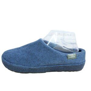 LL Bean Sweater Fleece Slipper Scuff Cozy Comfort Bright Navy Size 9 M